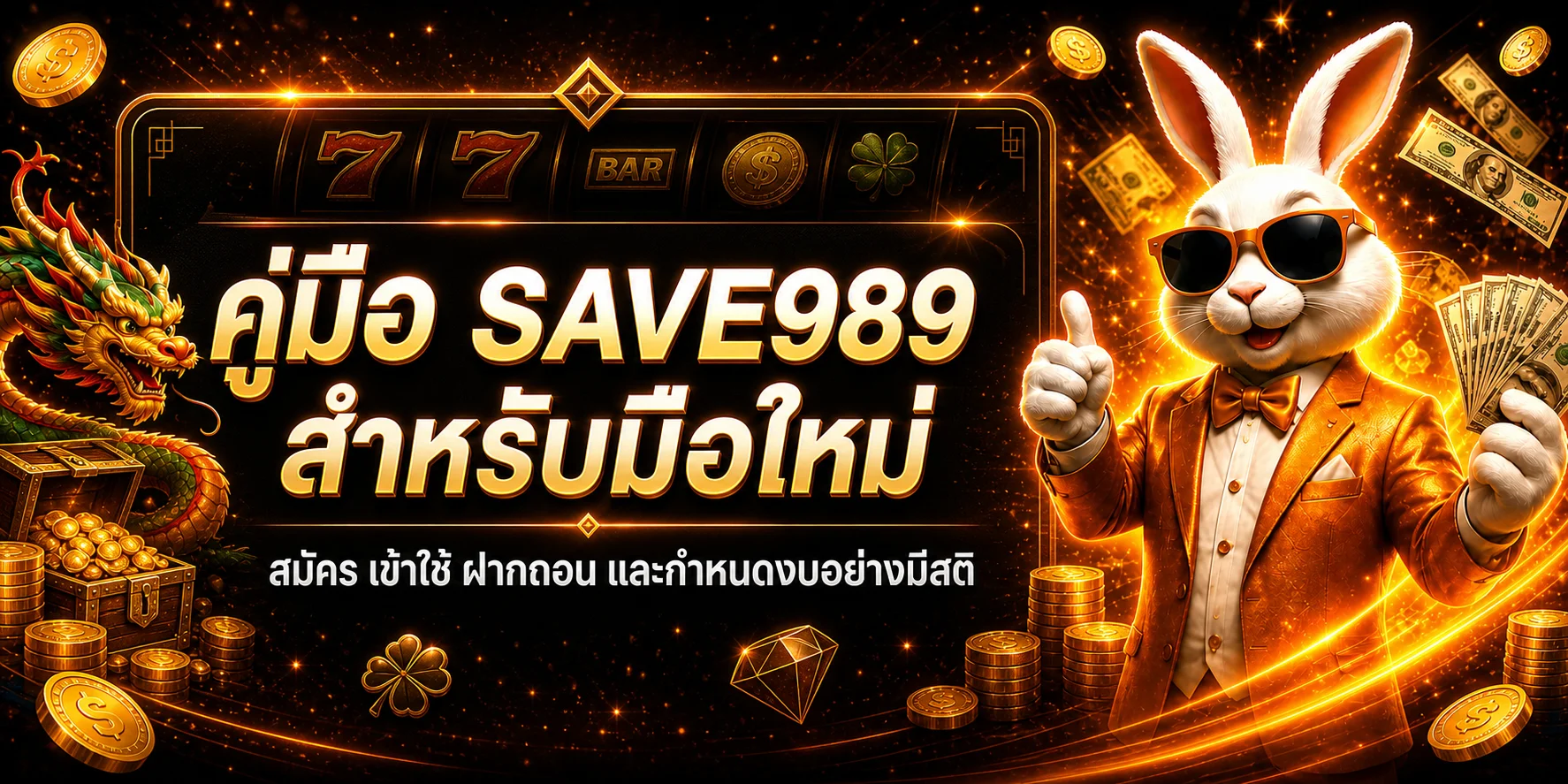 SAVE989 คู่มือสมัคร เข้าใช้ และฝากถอนสำหรับมือใหม่